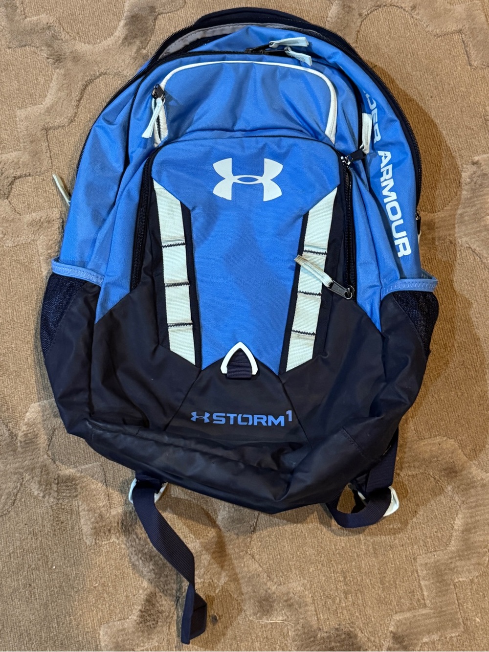Under Armour Blue and White Storm Backpack